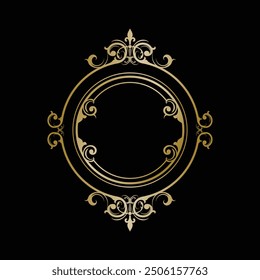 ornamental circles gold for design needs