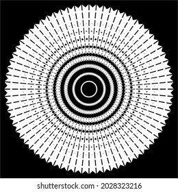 Ornamental Circle-shaped. Decoration for Interior, Exterior, Carpet, Textile, Garment, Cloth, Silk, Tile, Plastic, Paper, Wrapping, Wallpaper, Pillow, Sofa, Background, Ect. Vector Illustration