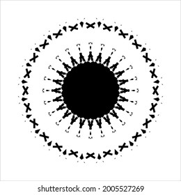 Ornamental Circle-Shaped. Ornamental Mandala Illustration. Vector Illustration