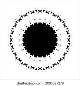 Ornamental Circle-Shaped. Ornamental Mandala Illustration. Vector Illustration