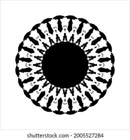 Ornamental Circle-Shaped. Ornamental Mandala Illustration. Vector Illustration