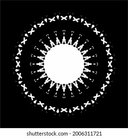 Ornamental Circle-Shaped. Ornamental Mandala Illustration. Vector Illustration
