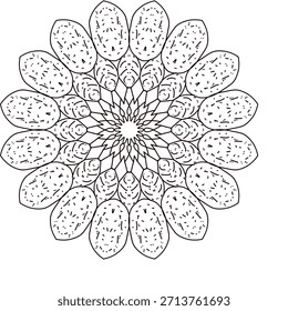 Vector de mandala de marco circular ornamental