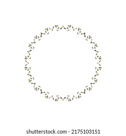 Ornamental circular pattern on white background. Card template design. vector illustration.