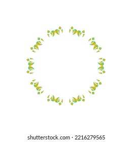 Ornamental circular pattern on white background. Card template design. Decorative vector frame.