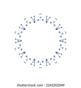 Ornamental circular pattern on white background. Card template design. Vector illustration.