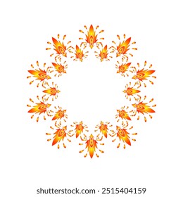Patrón circular ornamental sobre fondo blanco. Diseño de Plantilla de tarjeta. Ilustración vectorial.