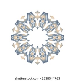 Patrón circular ornamental sobre fondo blanco. Diseño de Plantilla de tarjeta. Ilustración vectorial.