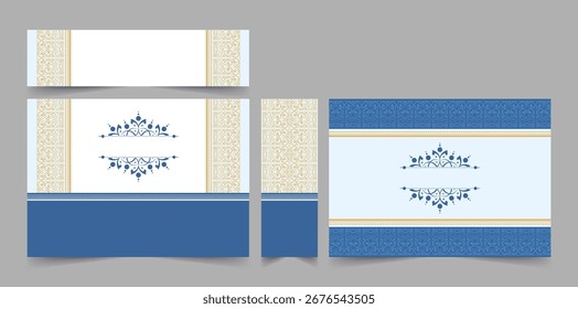 Conjunto de Plantilla de diseño de diseño de caja de embalaje clásico ornamental