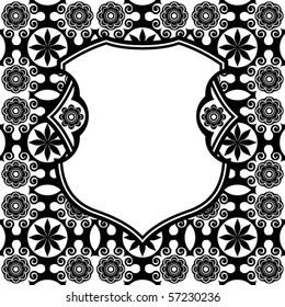 ornamental coat of arms, abstract vector background