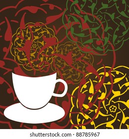 ornamental coffee vector design