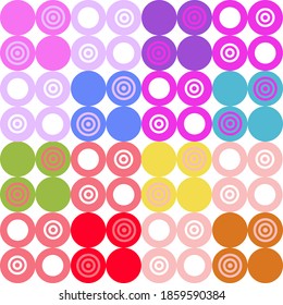 Ornamental color seamless pattern on an  isolated background