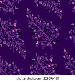 Ornamental colored seamless floral pattern with flowers and doodles. Used clipping mask for easy editing.