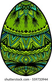 Ornamental colorful easter egg, vector element for design.