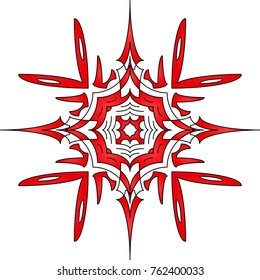 Ornamental compass design illustration. wind rose