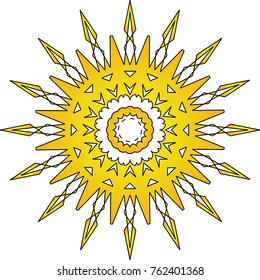 Ornamental compass design illustration. wind rose