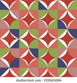 Ornamental composition of derived circle shapes.