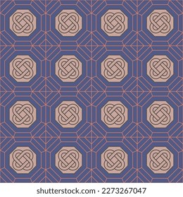 Ornamental composition of geometric shapes using the Celtic knot.
