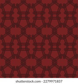 Ornamental composition of geometric shapes using the Celtic knot.