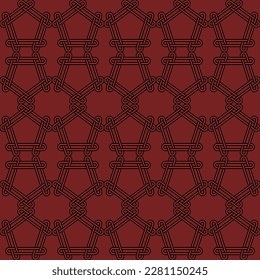 Ornamental composition of geometric shapes using the Celtic knot.