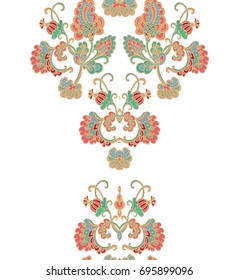 Ornamental composition on white background