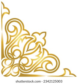 Zierecke. asiatisches Zierdesign-Element. Kasachische Verzierung 