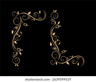 Ornamental Corner Flourish Art Vintage
