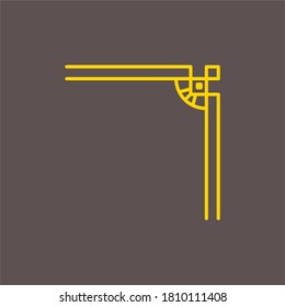 Diseño de vectores de esquina ornamental. Elemento de diseño de cuadro de esquina de vintage dorado