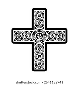 Ornamental cross – vector illustration