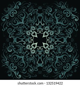 Ornamental damask floral round lace, stylish