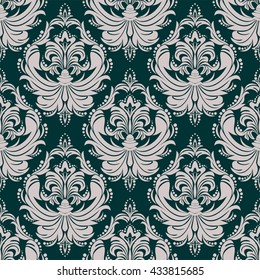 Ornamental damask seamless Wallpaper for Design