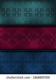 Ornamental decor for wallpaper. Modern fashion ornament