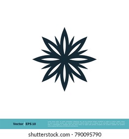 Ornamental Decoration Flower Icon Vector Logo Template Illustration Design. Vector EPS 10.
