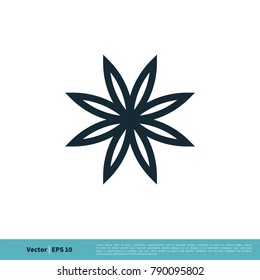 Ornamental Decoration Flower Icon Vector Logo Template Illustration Design. Vector EPS 10.