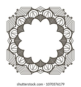 Ornamental decorative black and white frame