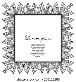 ornamental decorative card with lace elements