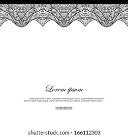 ornamental decorative card with lace elements