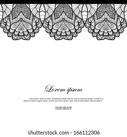 ornamental decorative card with lace elements