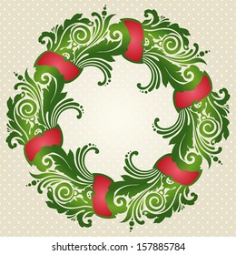 Ornamental decorative Christmas wreath