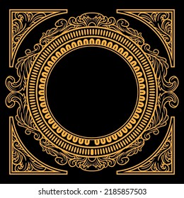 Ornamental decorative classic frame vector