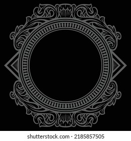Vector de cuadro clásico decorativo ornamental