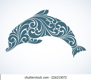 Ornamental decorative dolphin