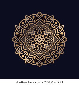 Ornamental decorative element in circle shape mandala design