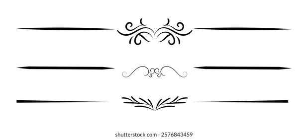 Ornamental decorative elements. Vector ornate elements design.