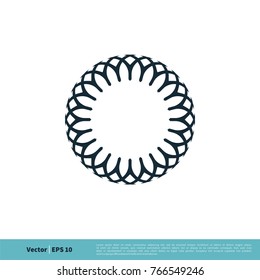 Ornamental Decorative Flower Icon Vector Logo Template Illustration Design. Vector EPS 10.