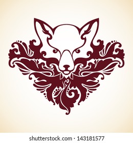 Ornamental decorative fox