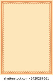 Ornamental decorative frame border ornate decor vector design color floral greeting invitation card background designs