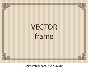 Ornamental decorative frame. Design elements. Art deco black ornamental decorative frame. Vector.