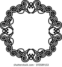 Ornamental decorative frame. Vector illustration. 