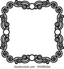 Ornamental decorative frame. Vector illustration. 